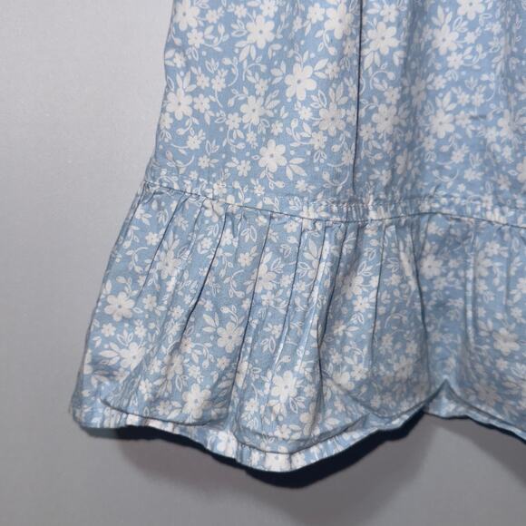 Freestyle Revolution Girls Blue Floral Smocked Dress - Size 6 - Picture 4 of 6